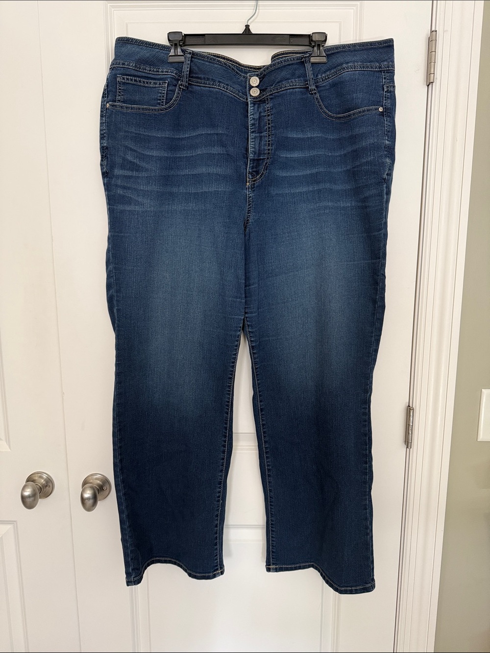 Angels Jeans Women's Wide Leg Jeans in Dark Blue